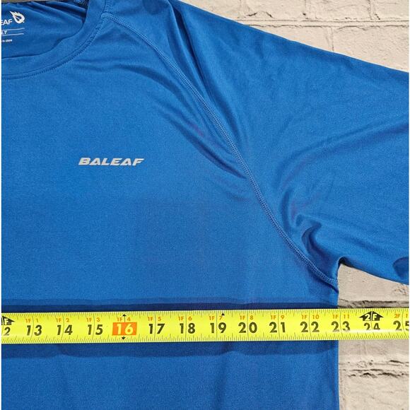 Baleaf Athletic Short Sleeve Shirt Running Hiking Blue Quick Dry MENS SIZE LT - Picture 4 of 9